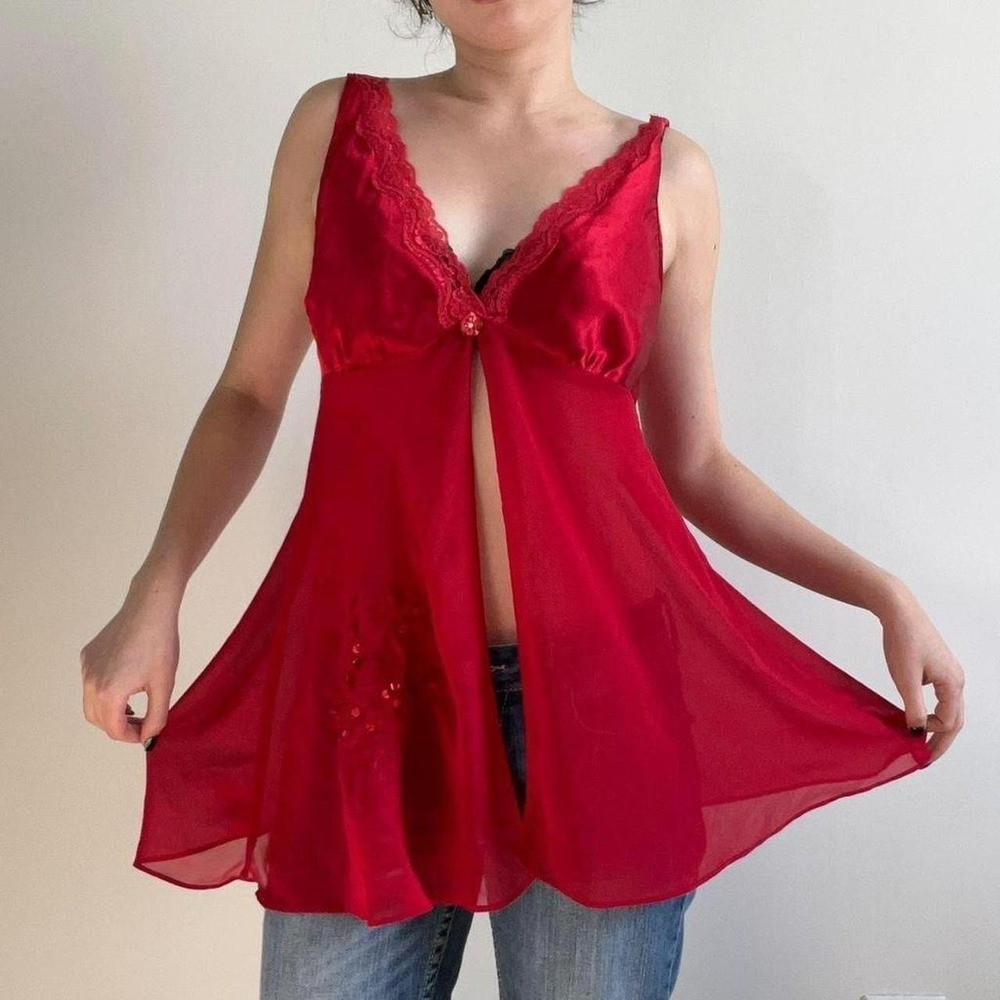 Secret Treasures Vintage Red Slip Lingerie